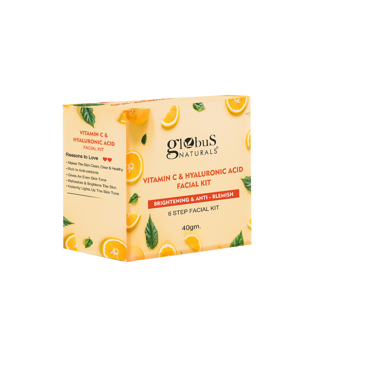 Globus Naturals Vitamin C & Hyaluronic Acid Facial Kit | Grocsy