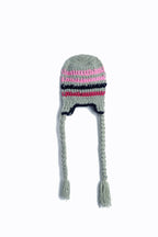 Chutput Kids Woollen Hand Knitted Butterfly Detailed Cap - Grey | Grocsy