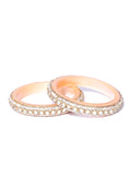 Priyaasi Women Set of 2 Gold-Polished Kundan Stone-Studded Bangles - Noz2Toz