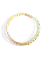 Priyaasi Women Set Of 2 Matte Gold AD And Maroon Stone Studded Mint Green Curved Shape Bangles - Swadesiicart
