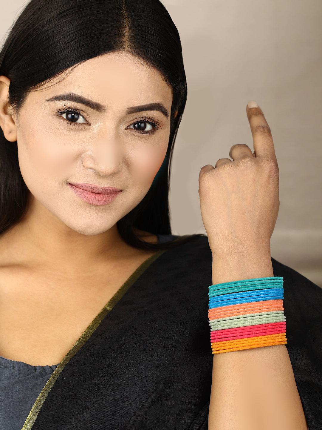 Priyaasi Women Set of 24 Multi-Color Bangles - Swadesiicart