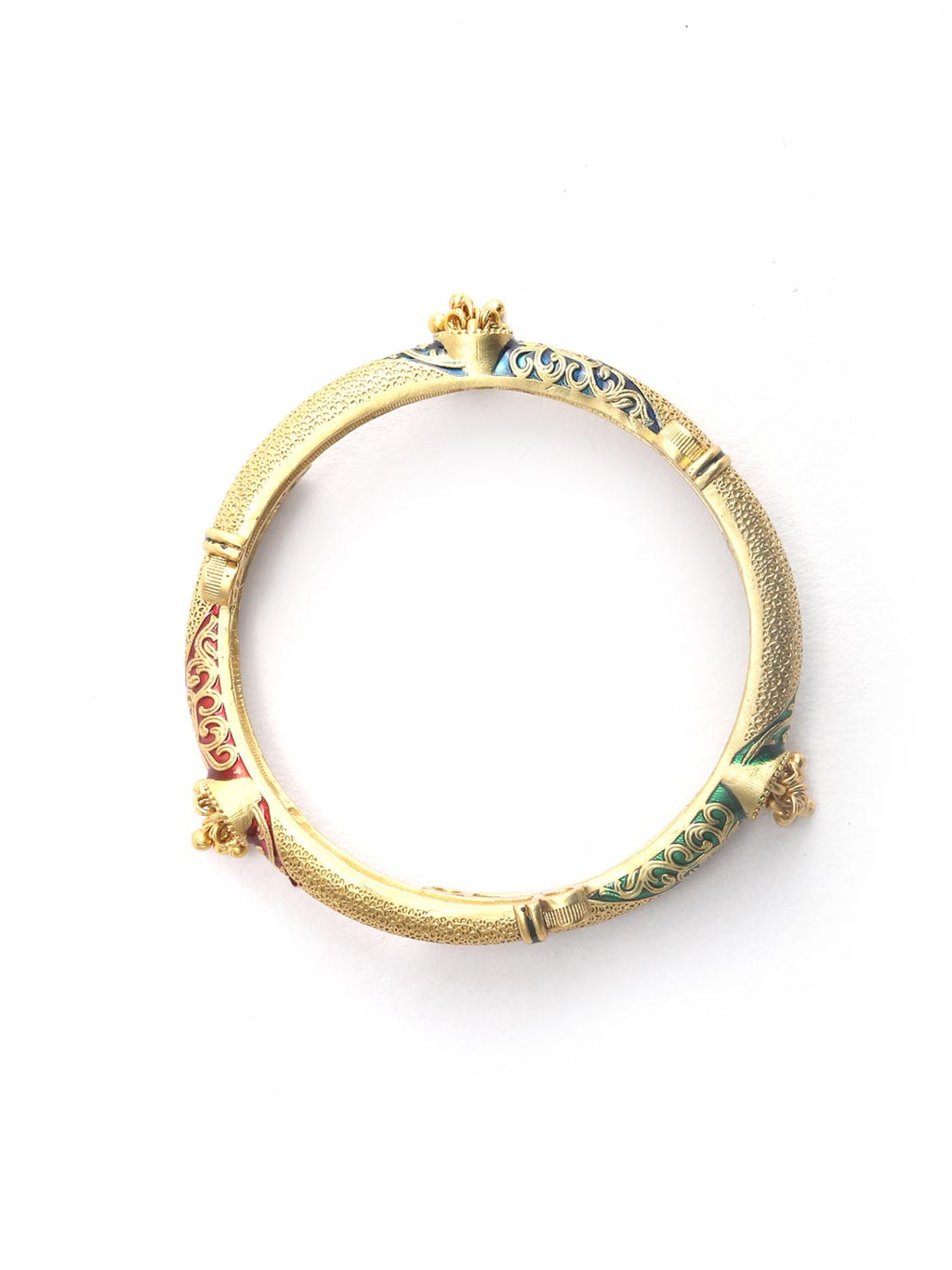 Priyaasi Women Multi-Color Ghungroo Gold-Polished Set of 2 Bangle Set - Swadesiicart