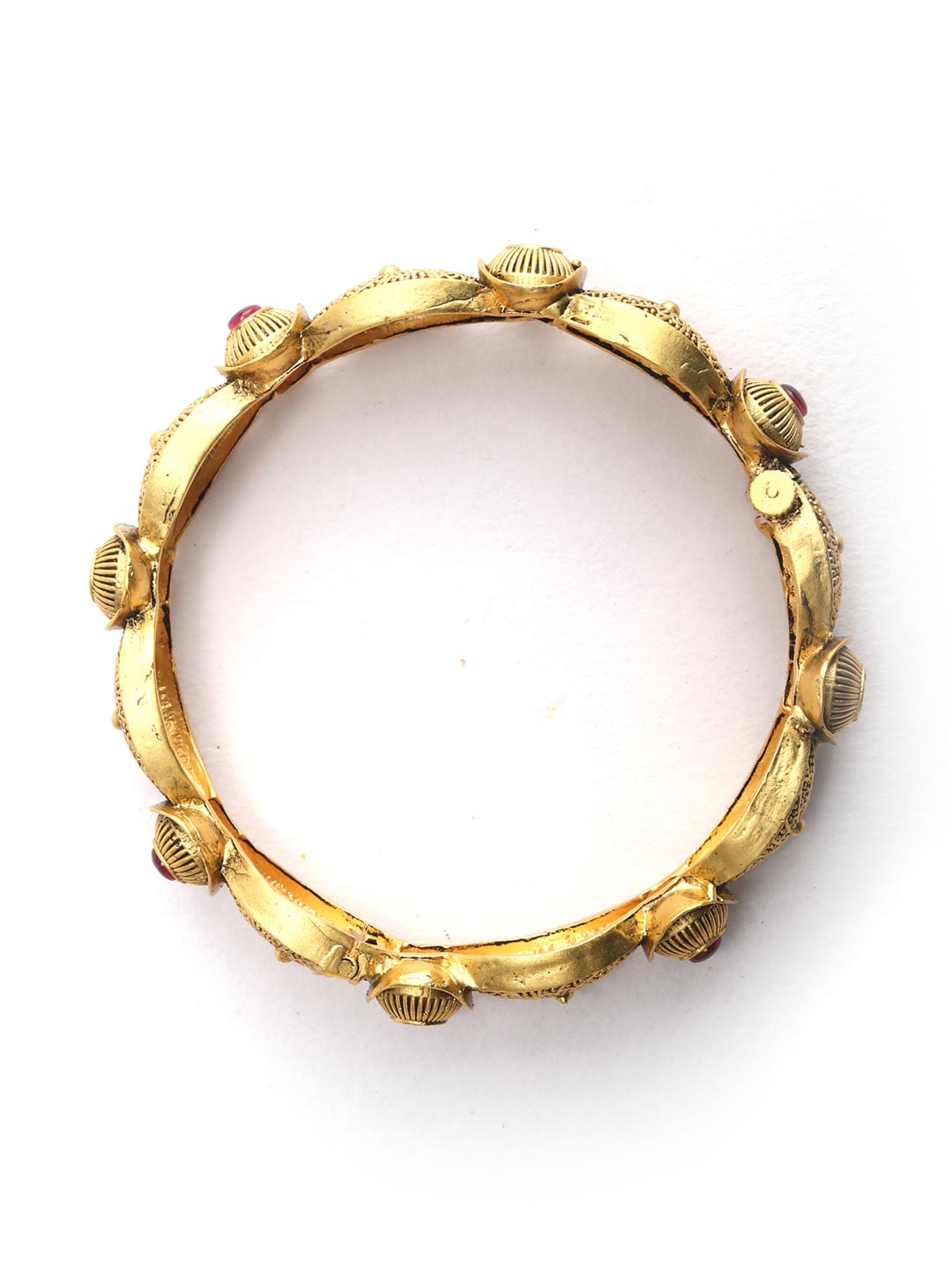 Priyaasi Women Artificial Stones Gold-Polished Set of 2 Bangle Set - Swadesiicart