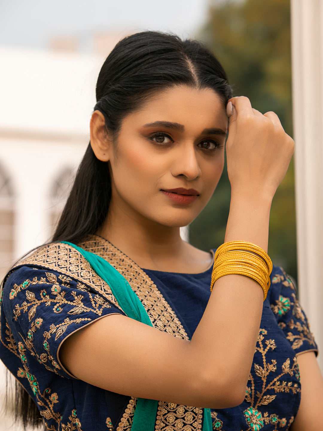 Priyaasi Women Yellow Set of 24 Bangle Set - Swadesiicart