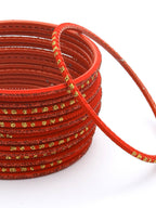 Priyaasi Women Red Set of 24 Bangle Set - Swadesiicart