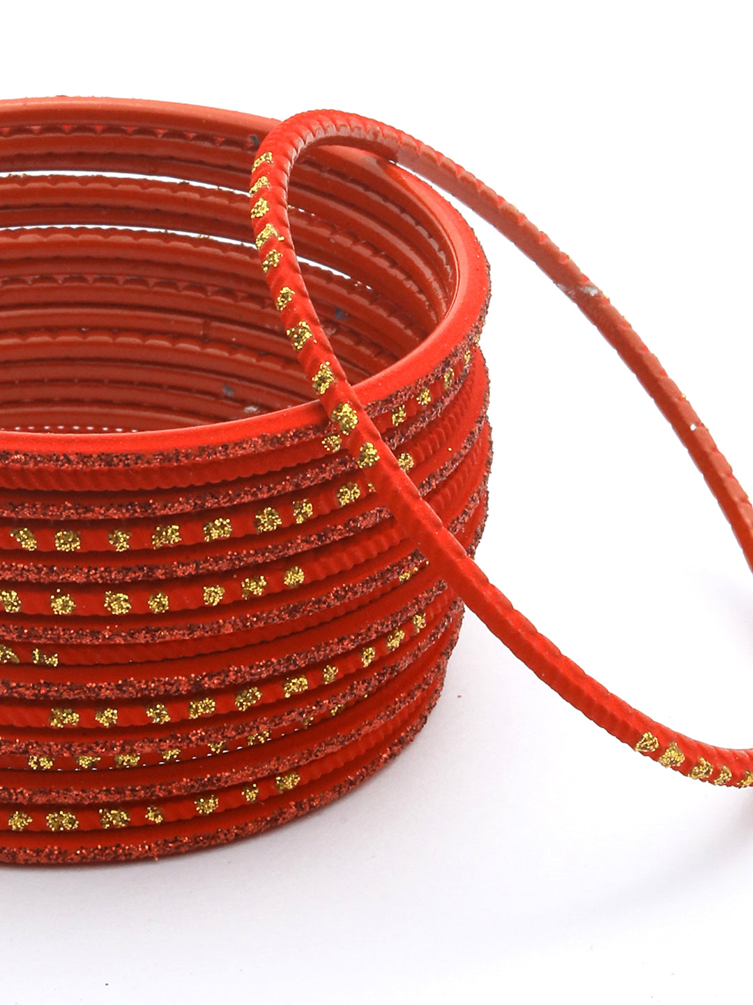 Priyaasi Women Red Set of 24 Bangle Set - Swadesiicart