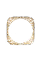 Priyaasi Women Square American Diamond Gold-Polished Set of 2 Bangles - Swadesiicart