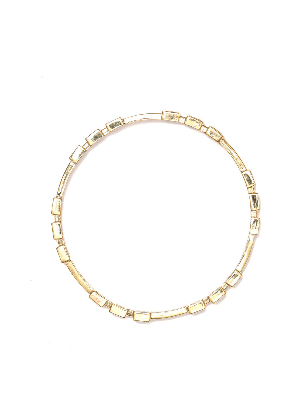 Priyaasi Women Contemporary American Diamond Gold-Polished Set of 2 Bangles - Swadesiicart