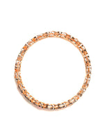 Priyaasi Women Rose Gold Multi Coloured Stones Set of 2 Bangles - Swadesiicart