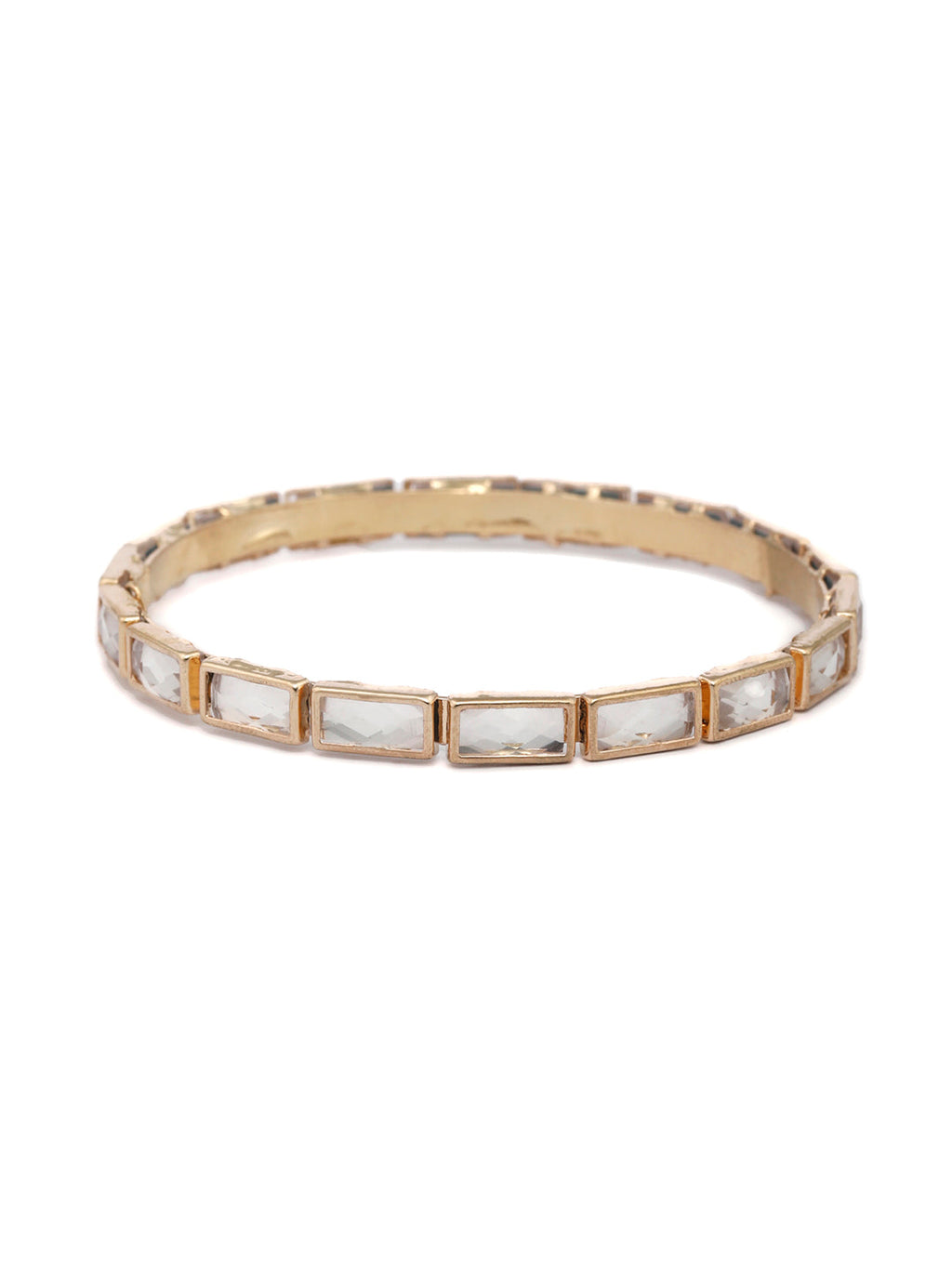 Priyaasi Women Elegant Stone Studded Gold-Polished Set of 2 Bangles - Swadesiicart
