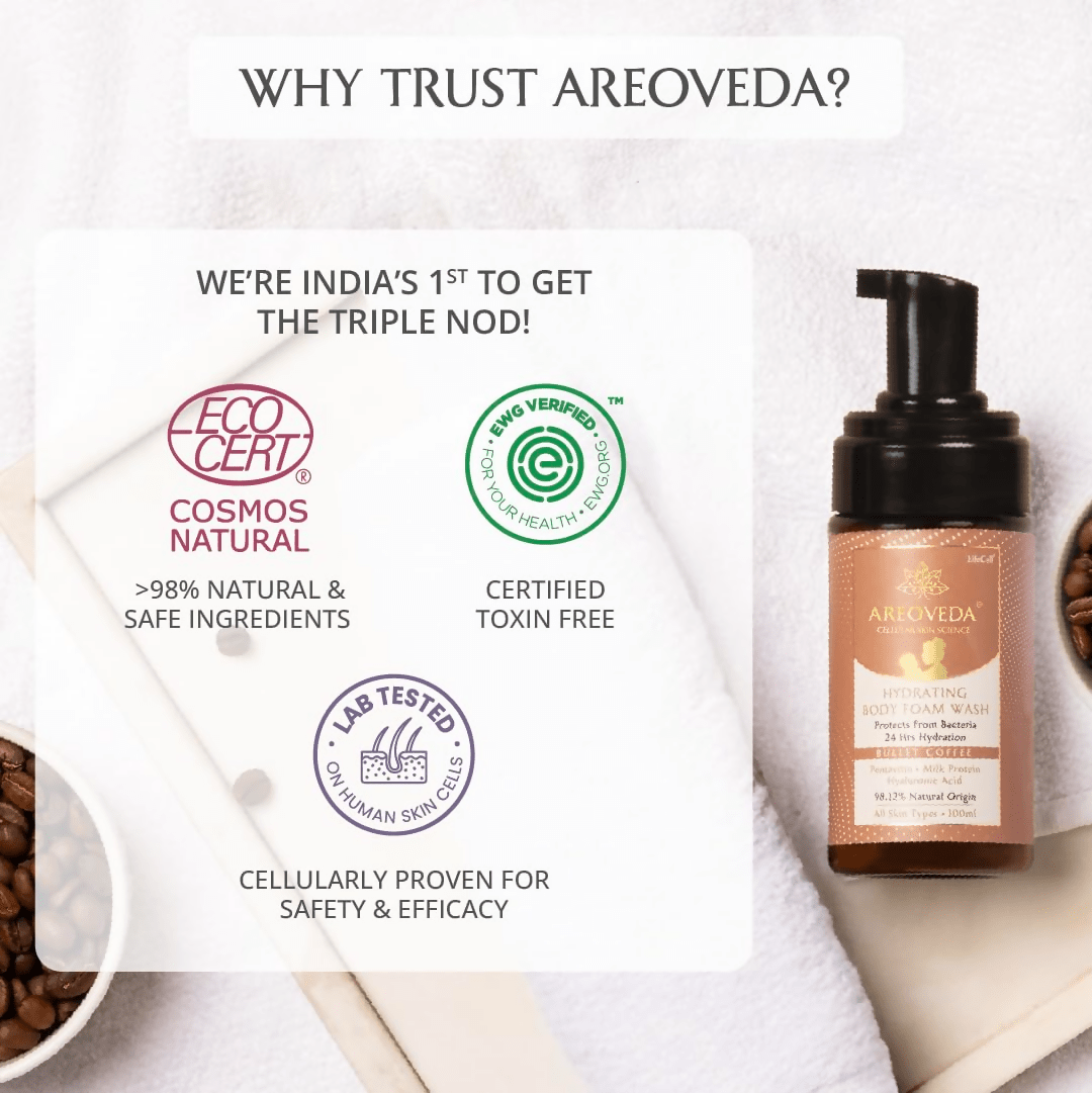 AreoVeda Hydrating Body Foam Wash For Moms | Grocsy