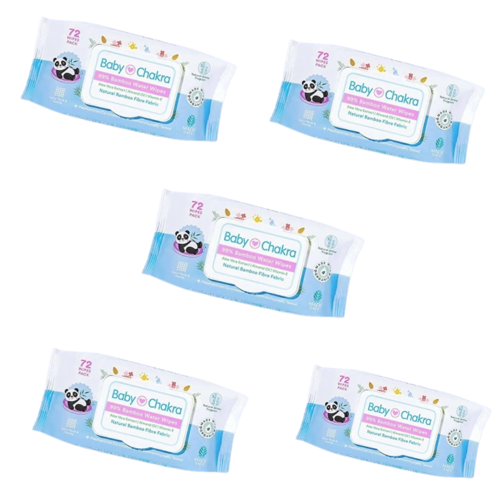 BabyChakra 99% Bamboo Water Soft Wipes | Grocsy