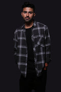 Jonesburg Men's Black Checks Regular Fit Shirt | Grocsy