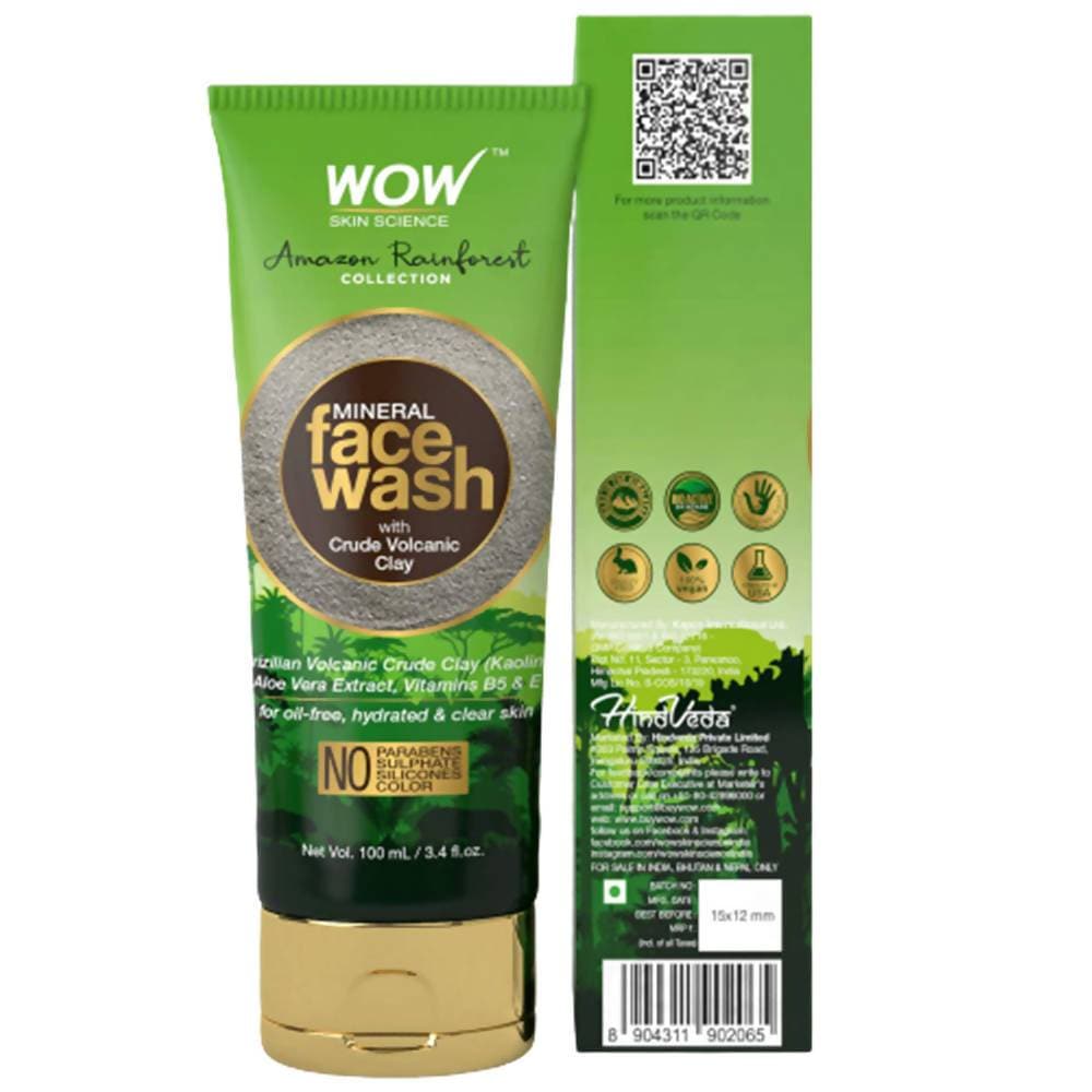 Wow Skin Science Mineral Face Wash with Crude Volcanic Clay | Grocsy