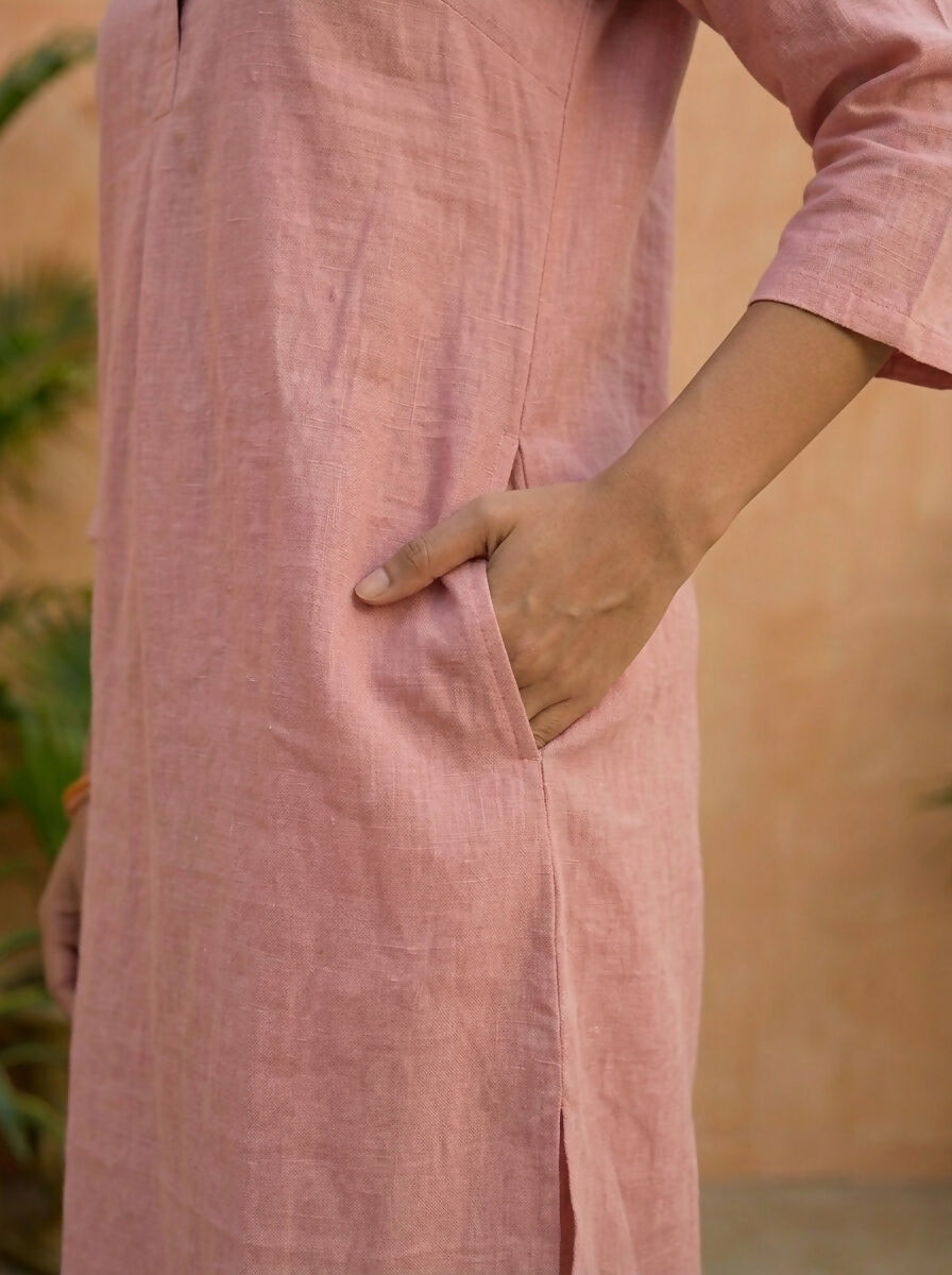 Gharana India Aira Peach Cotton Co-ord Set | Grocsy