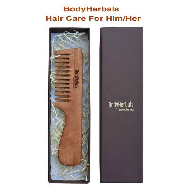 Bodyherbals Neem Wood Handle Rake Dressing Comb | Grocsy
