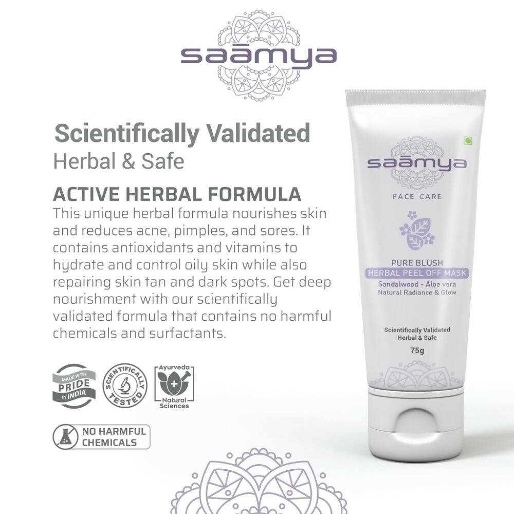 Saamya Pure Blush Herbal Peel Off Mask | Grocsy