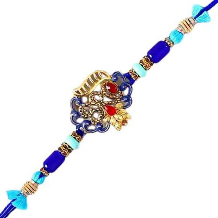 Traditional American Diamond Rakhi | Grocsy