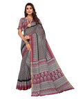 Vamika Linen Jari Border Grey Bollywood Style Saree | Grocsy