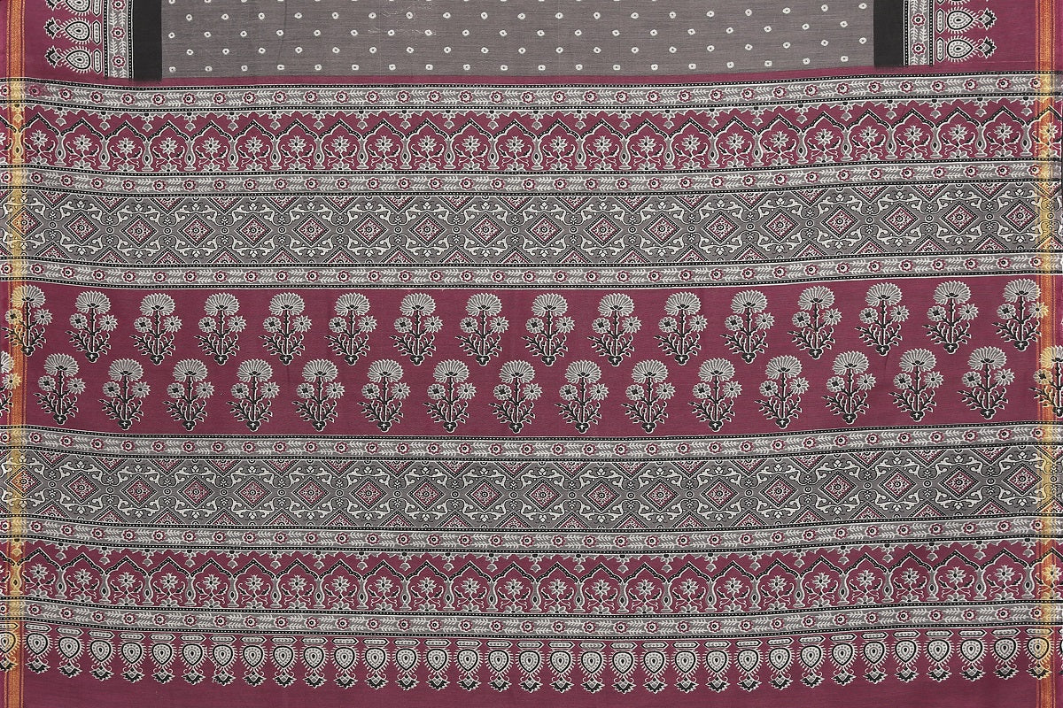 Vamika Linen Jari Border Grey Bollywood Style Saree | Grocsy