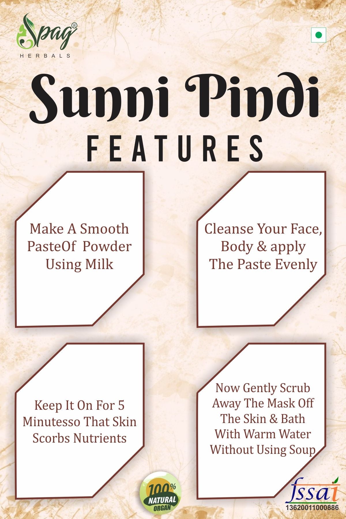 Spag Herbals Premium Sunni Pindi Powder | Grocsy