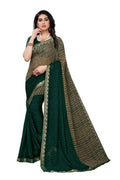 Vamika Green Georgette Lace Work Saree (Prachi Green) | Grocsy