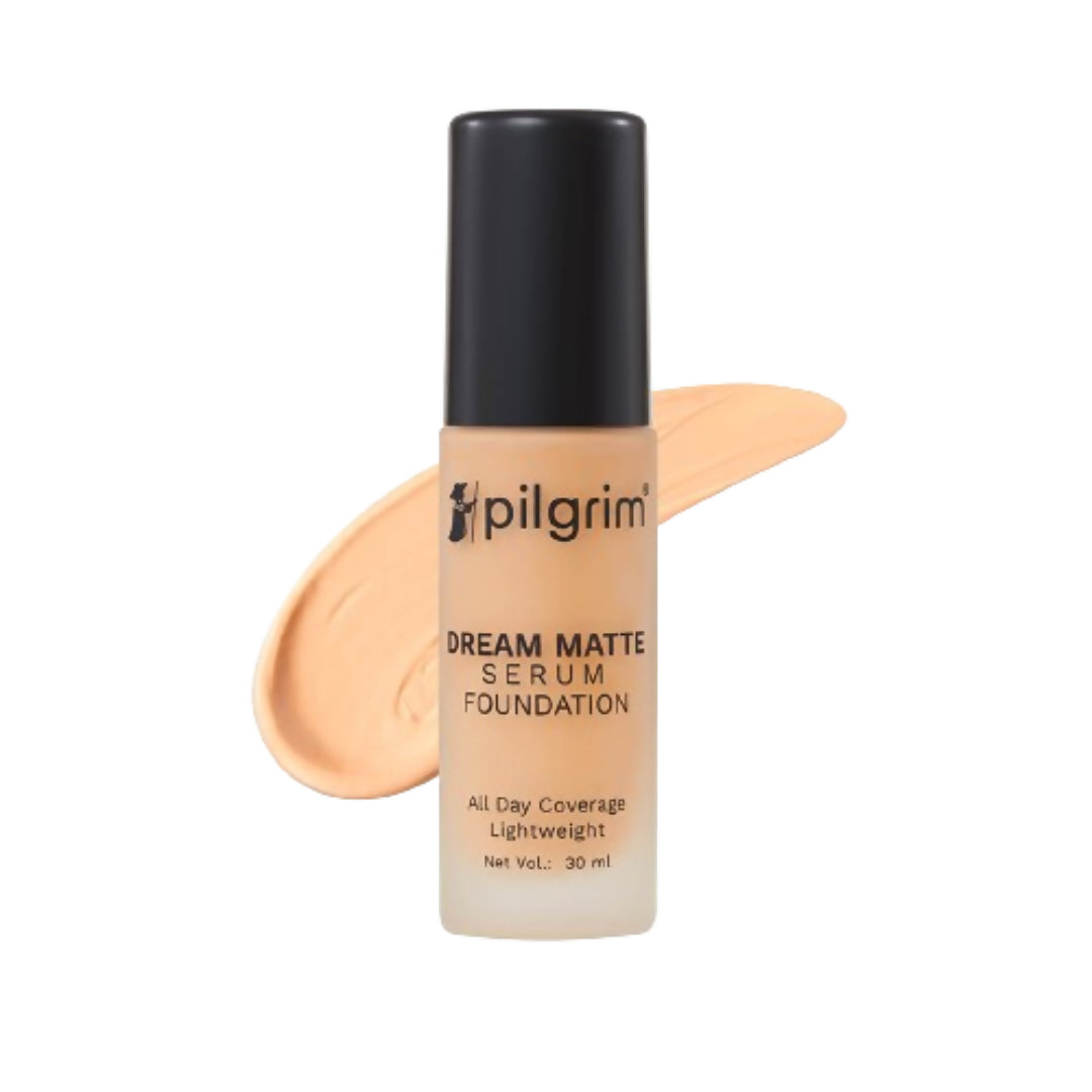 Pilgrim Dream Matte Serum Foundation With Matte & Poreless All Day Coverage Lightweight - Warm Sand | Grocsy