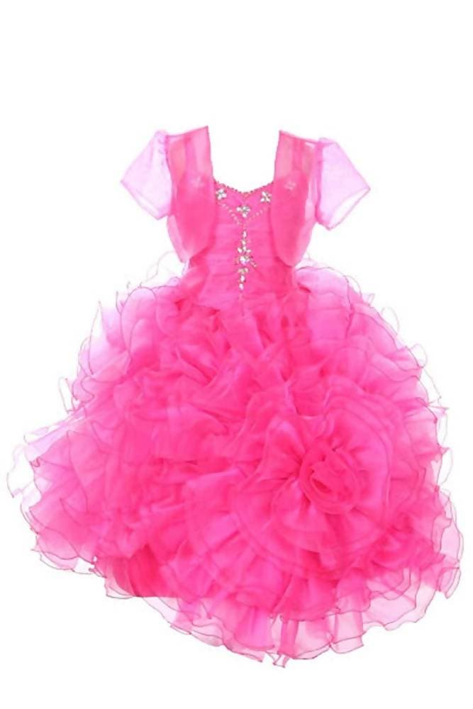 Asmaani Baby Girls Pink Tissue Net Knee Length Frock (AS-DRESS-22152) | Grocsy