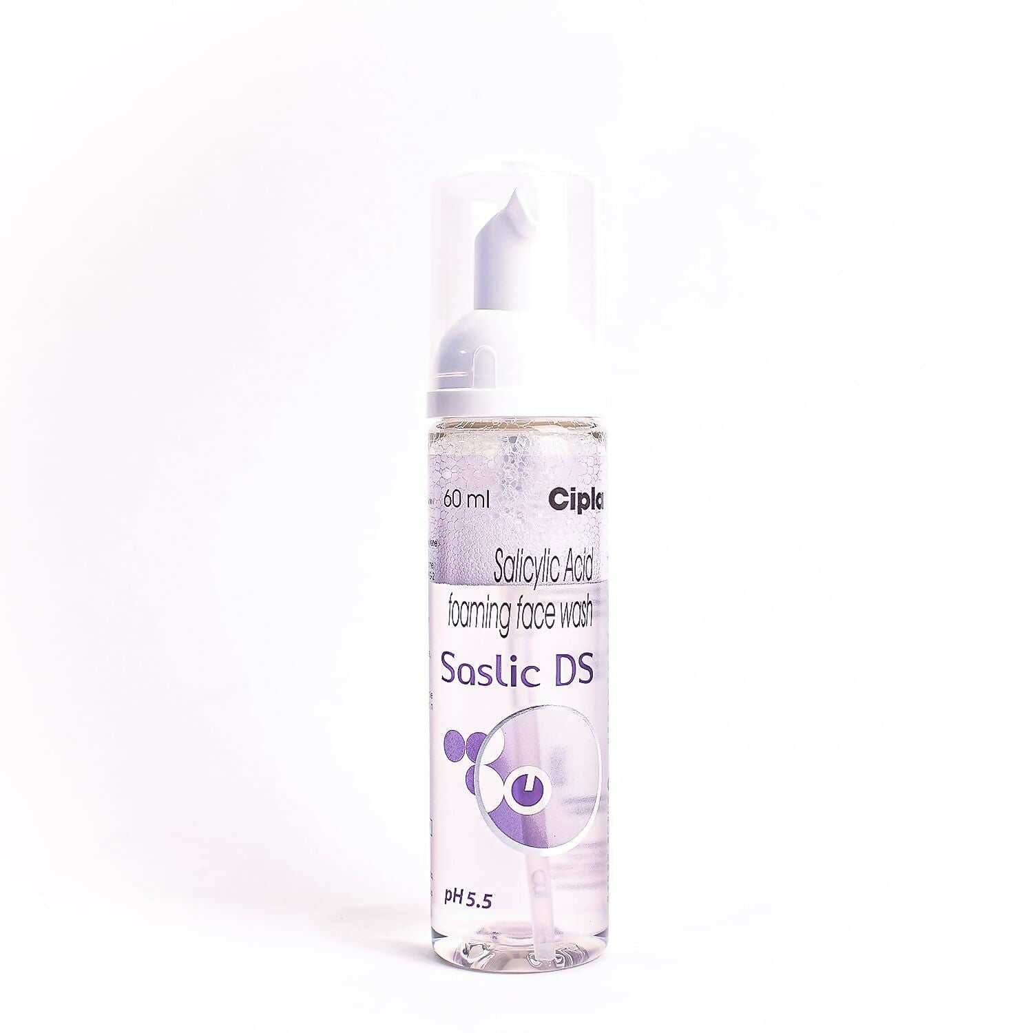 Cipla Saslic DS Foaming Face Wash 2% Salicylic Acid | Grocsy