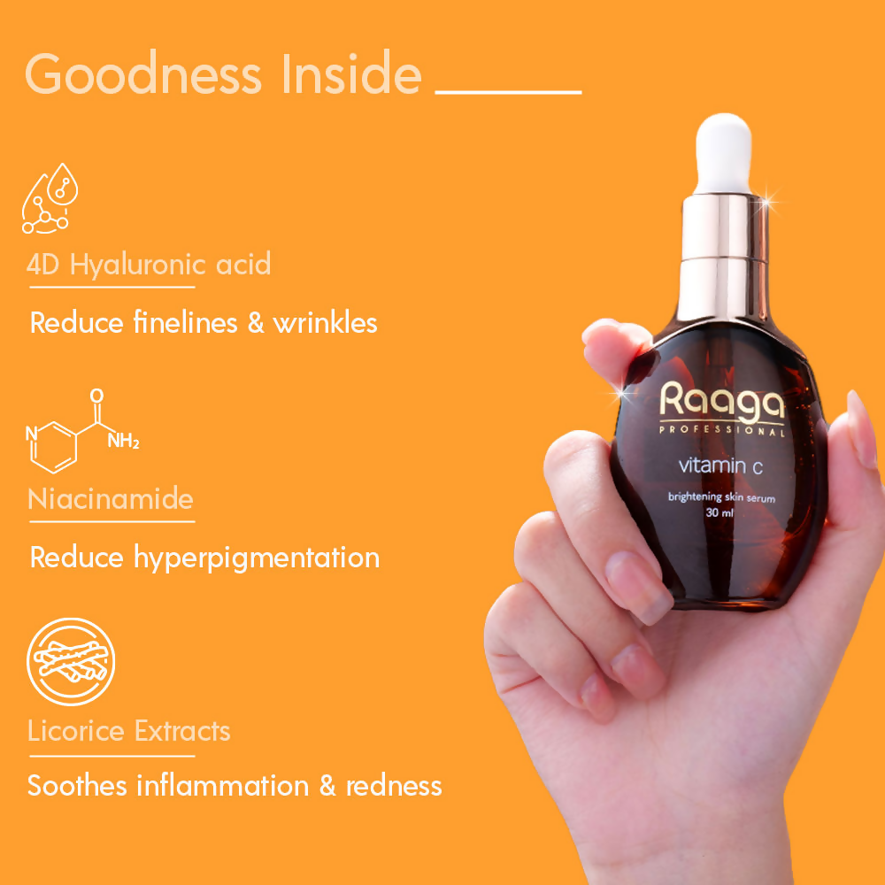 Raaga Professional Niacinamide + Vitamin C Brightening Face Serum | Grocsy