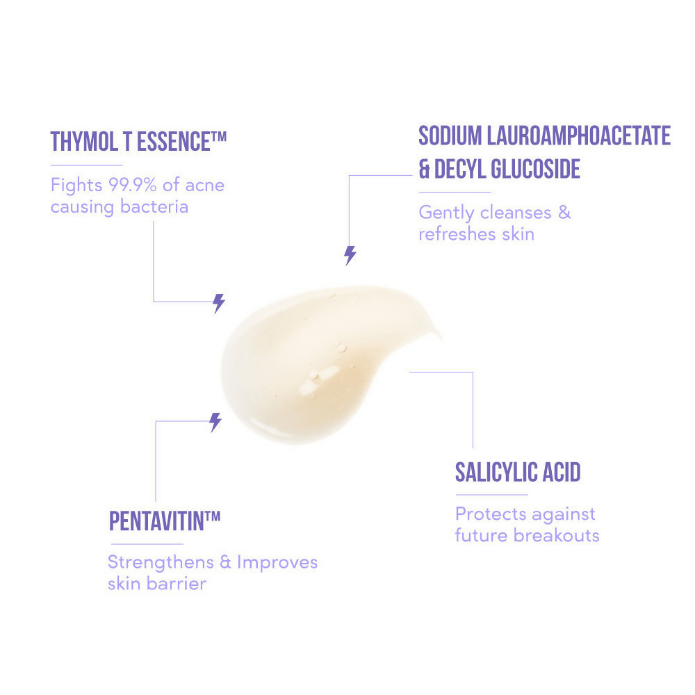Acne Squad Kick Start Cleanser With Salicylic Acid & Thymol T Essence | Grocsy