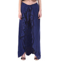 Asmaani Royal Blue Color Plain Ruffle Palazzo | Grocsy