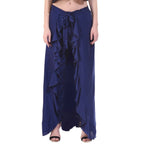 Asmaani Royal Blue Color Plain Ruffle Palazzo | Grocsy