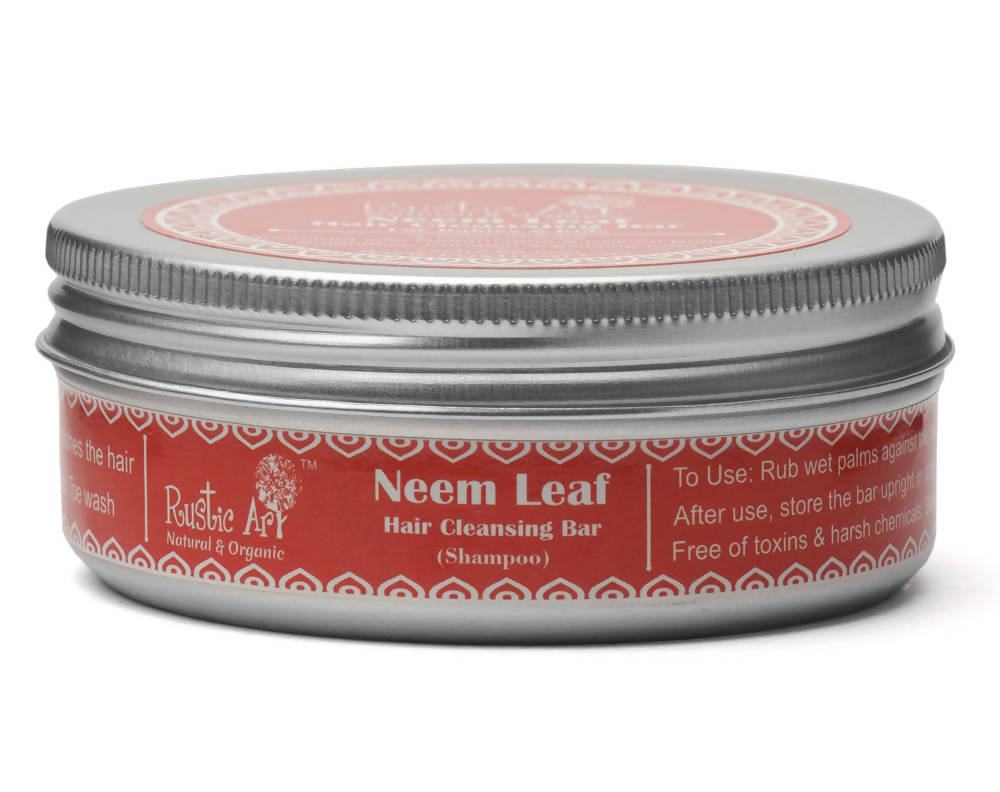 Rustic Art Neem Leaf Hair Cleansing Bar For Babies and Kids | Grocsy
