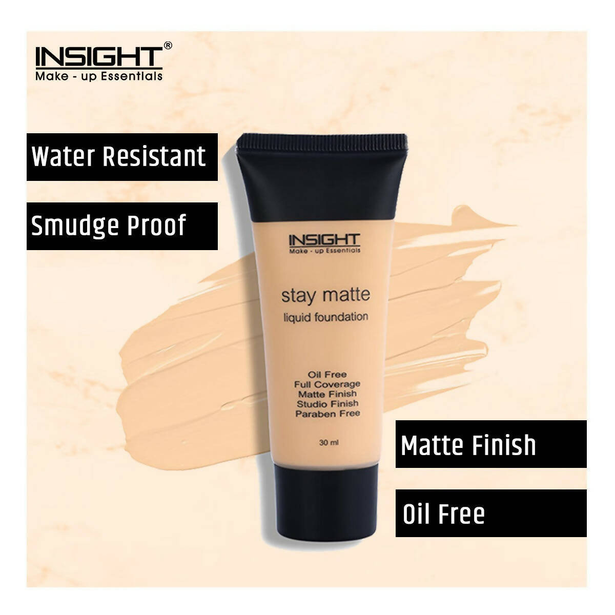 Insight Cosmetics Stay Matte Liquid Foundation - Nude Beige | Grocsy