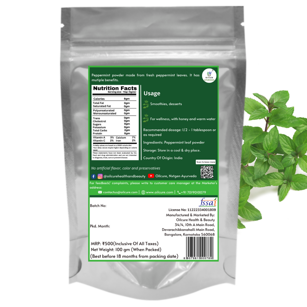 Nxtgen Ayurveda Peppermint Leaves Powder | Grocsy