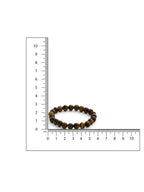 Tiger Eye Brown and Black Round crystal Beads Elastic Bracelet - Ruby Raang | Grocsy
