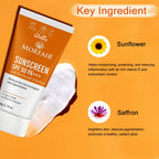 Globus Remedies Morfair Sunscreen SPF 50 PA+++ with Sunflower & Saffron For Reduces Sunspots & Pigmentation | Grocsy