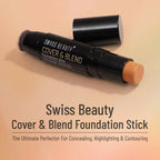 Swiss Beauty Cover & Blend Stick Foundation - 06 Sandalwood | Grocsy