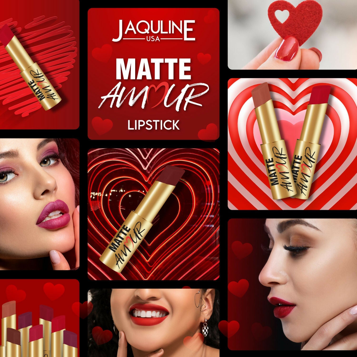 Jaquline USA Amour Matte Lipstick - Modern Love 12 | Grocsy