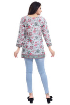 Snehal Creations Variyali Color Faux Crepe Short Kurti Tunic | Grocsy