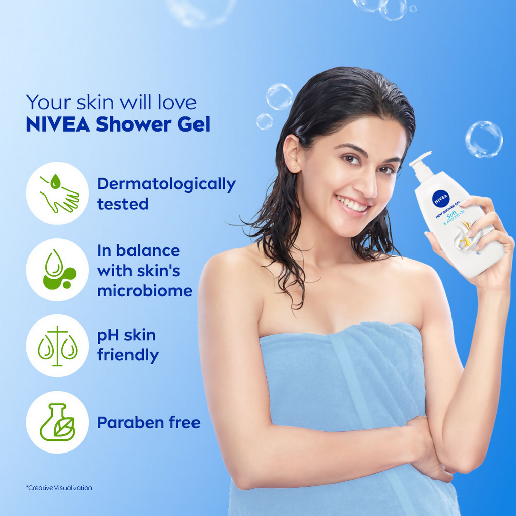 Nivea Soft & Almond Oil Shower Gel | Grocsy
