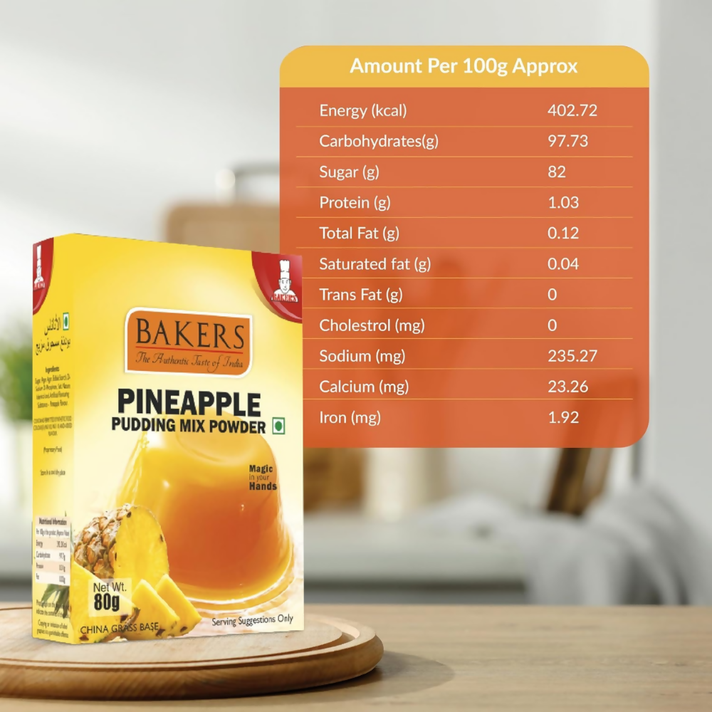 BAKERS Instant Pudding Mix - Pineapple Flavor | Grocsy