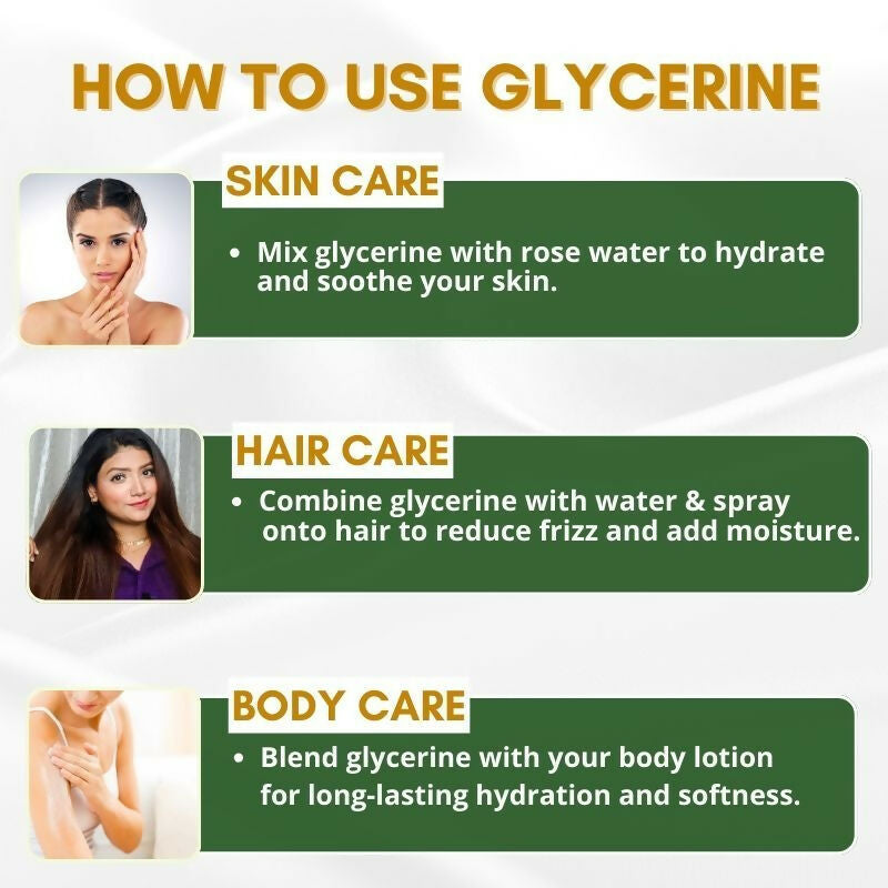 Mystiq Living Glycerine Pure And Unscented Liquid Gel 100% Organic For Face,Skin Care & Hair | Grocsy