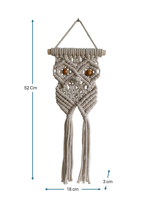 Sun Mun Decors Premium Macrame Owl | Grocsy