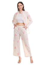 Jaitra Apparels Off White Embroidered Premium Pure Cotton Co-Ord Set For Women | Grocsy
