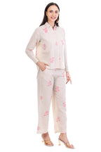 Jaitra Apparels Off White Embroidered Premium Pure Cotton Co-Ord Set For Women | Grocsy