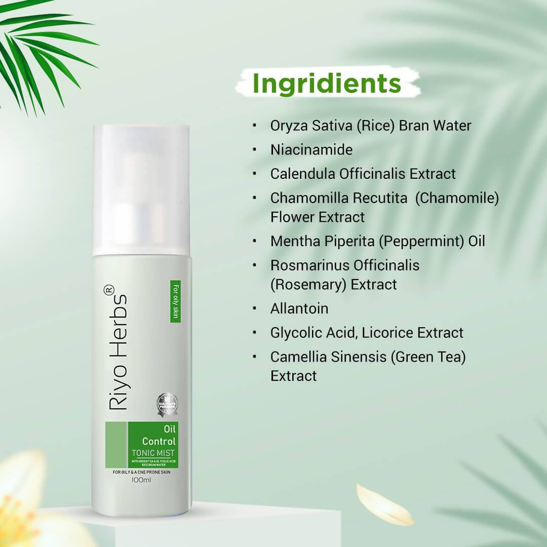 Riyo Herbs Oil Control Tonic Mist For Oily Skin | Grocsy