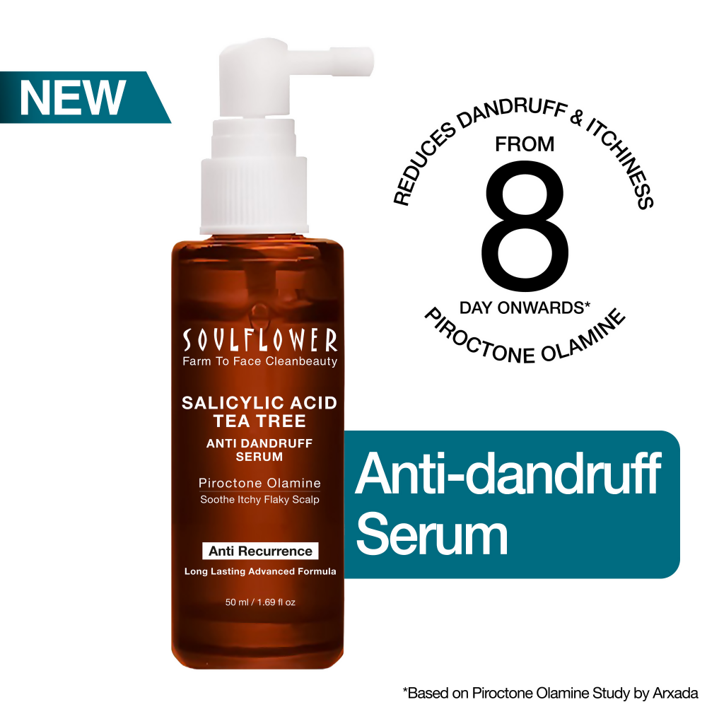 Soulflower Anti Dandruff Hair Serum with Salicylic acid | Grocsy