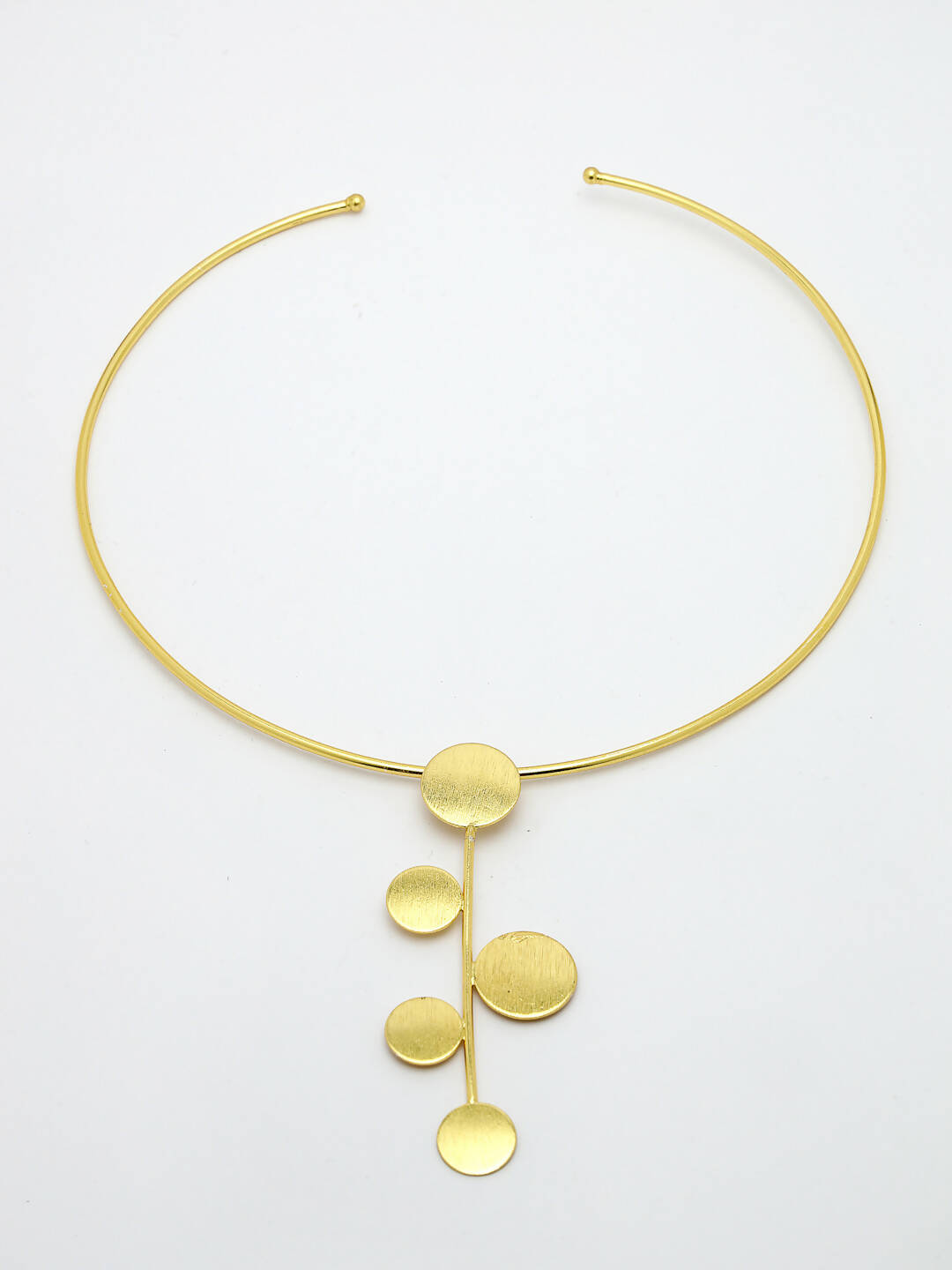 NVR Women Gold-Polished Circular Choker Necklace | Grocsy